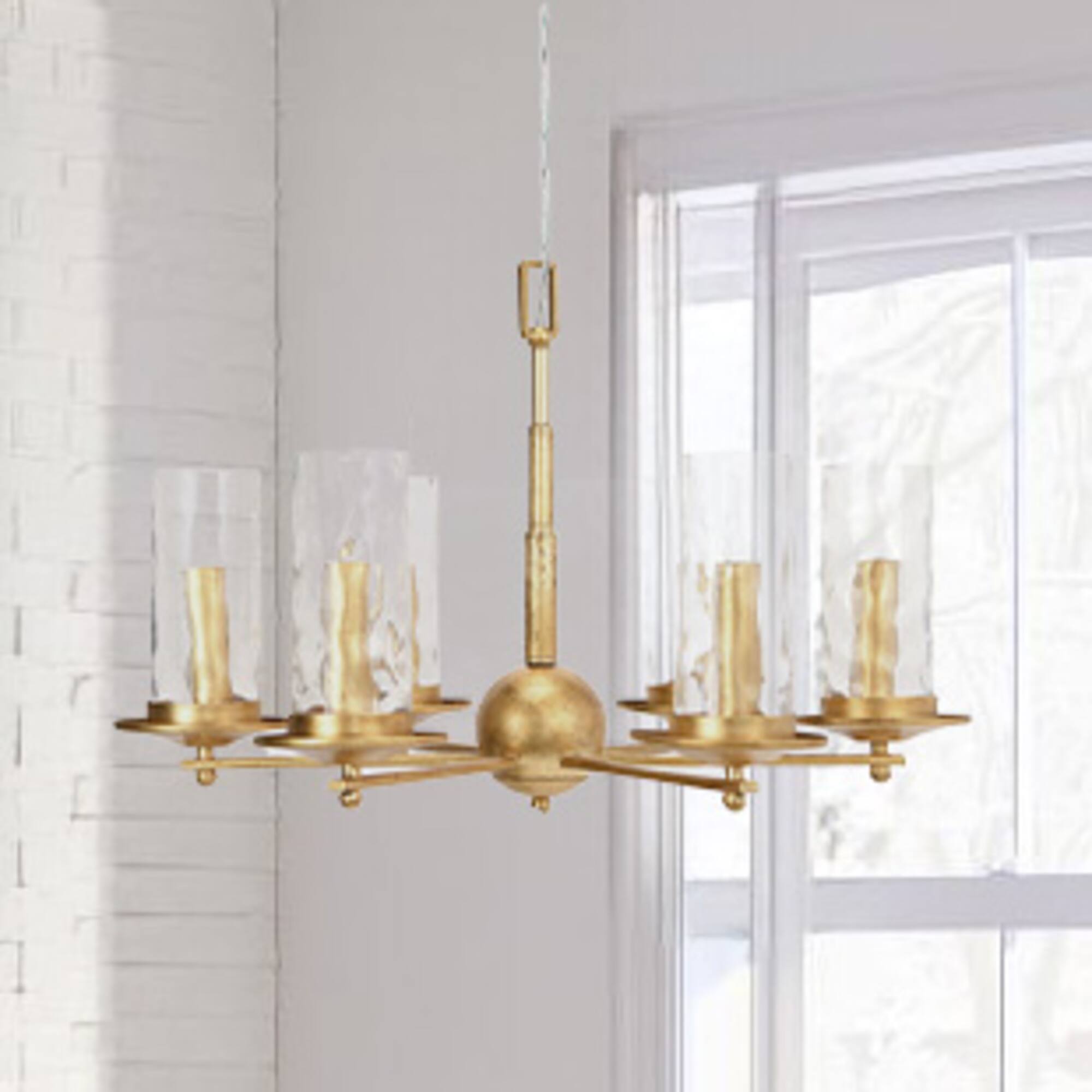 Hello Honey® Antiqued Gold 6-Light Chandelier